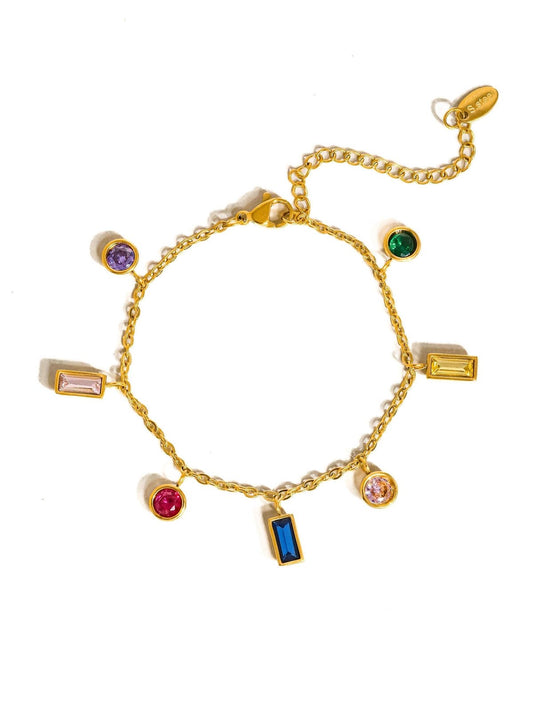 Multi colour zircon bracelet - GlintHub
