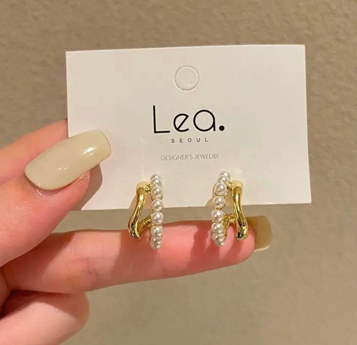 Double layered earring