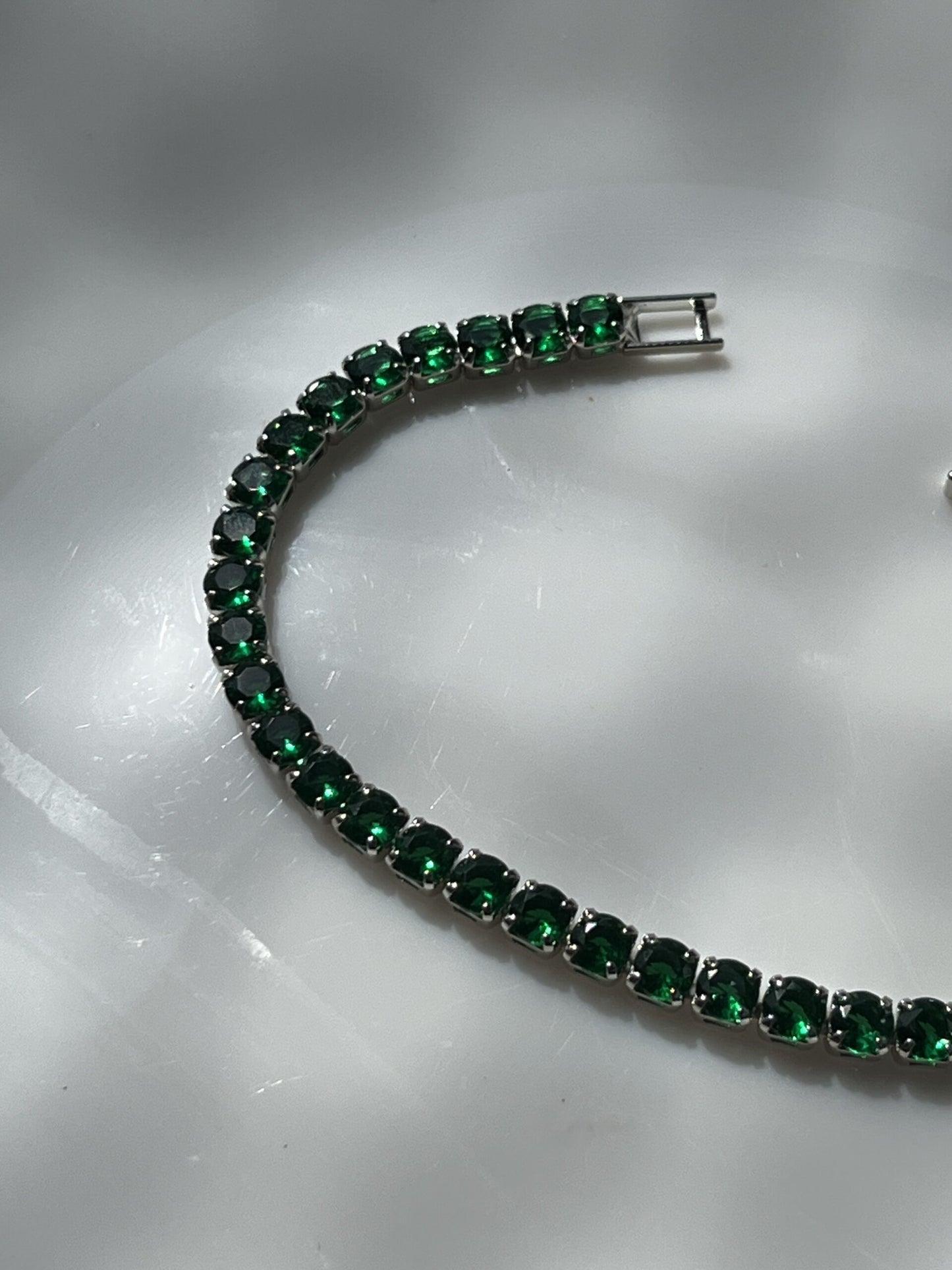Green Tennis Bracelet1