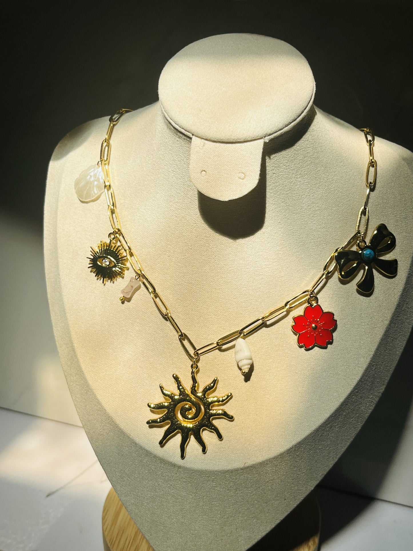 Sunflower Charm Necklace2