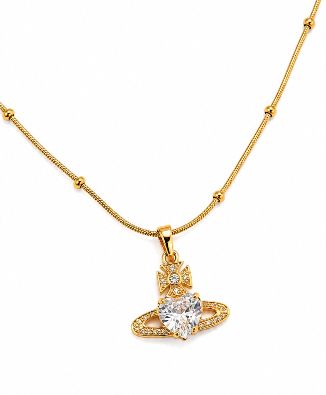 Solar heart necklace
