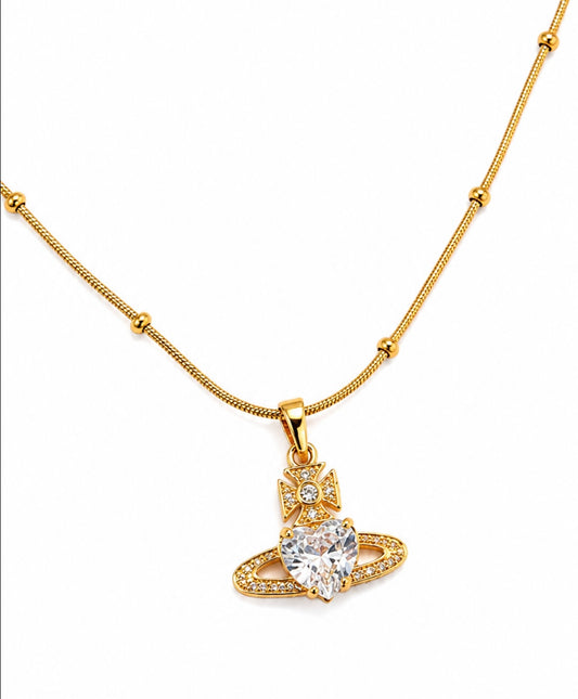 Solar heart necklace