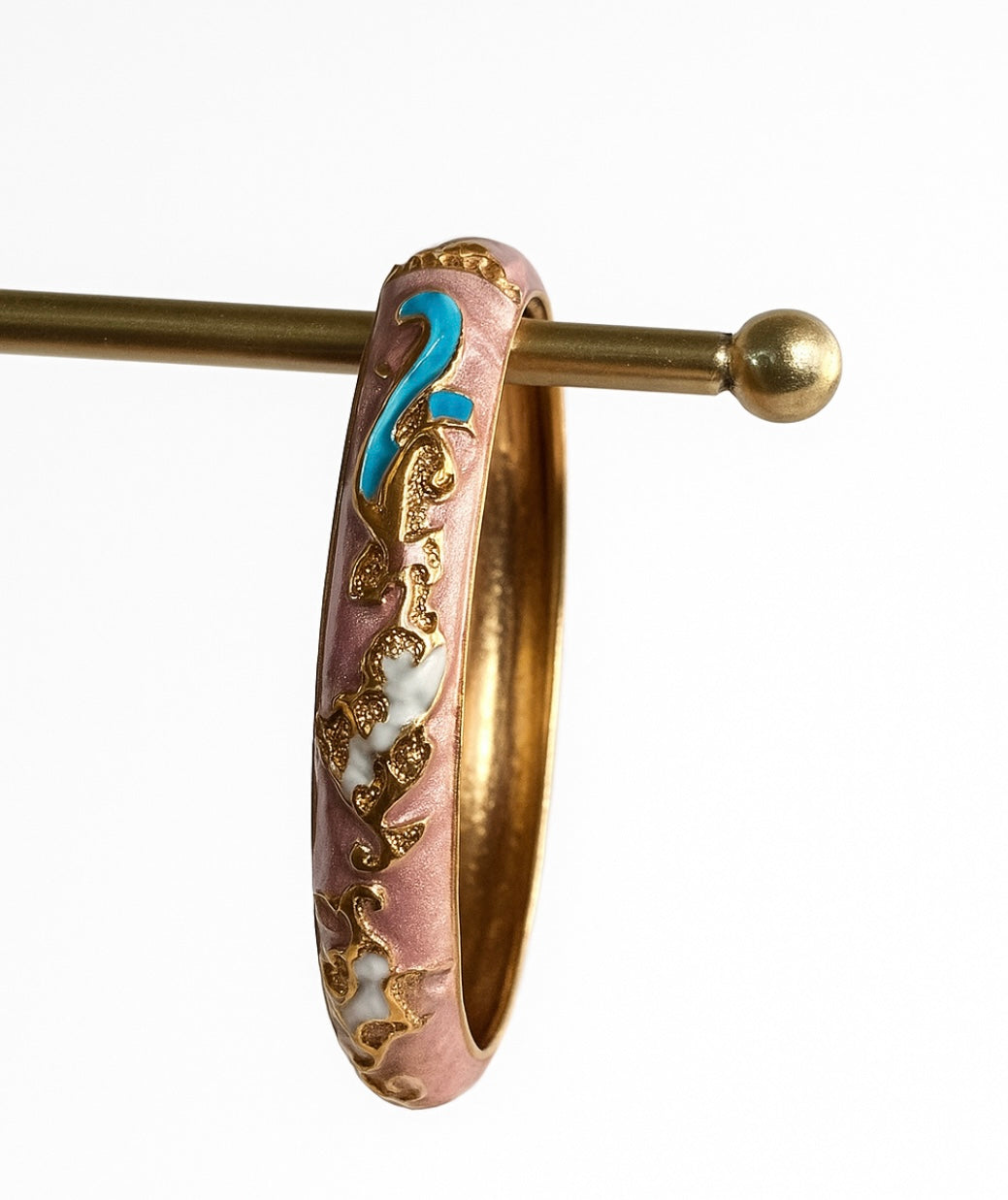 Dreamy pink enamel bangle - GlintHub