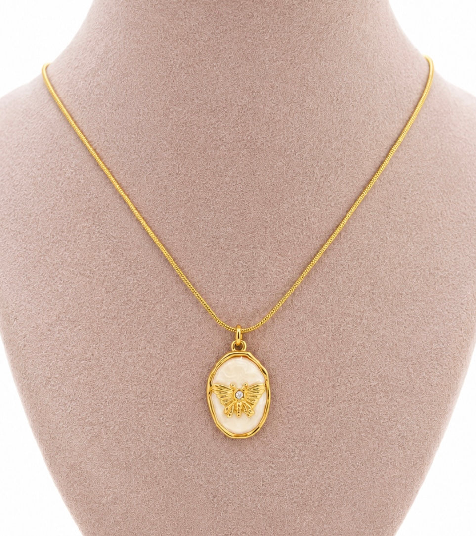 Butterfly charm necklace