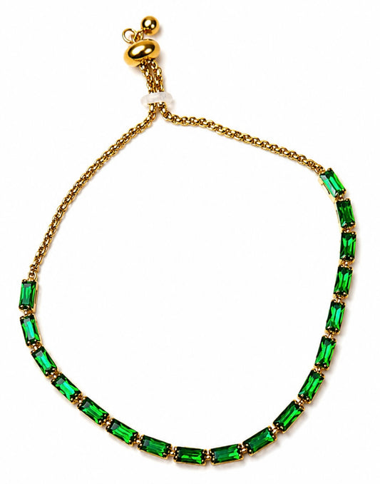 Emerald tennis bracelet - GlintHub