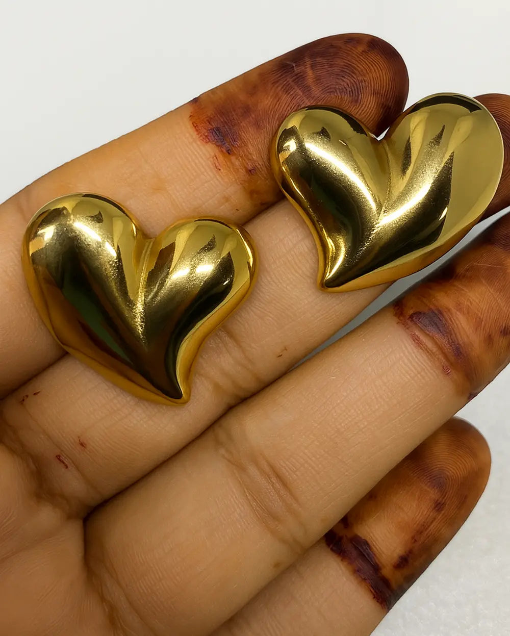 3D heart earring 2