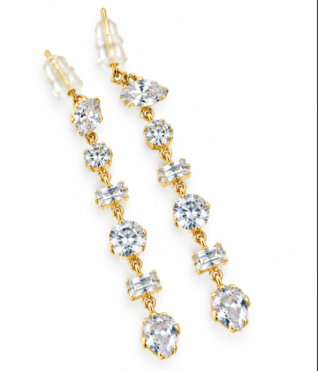Crystal dangling earring