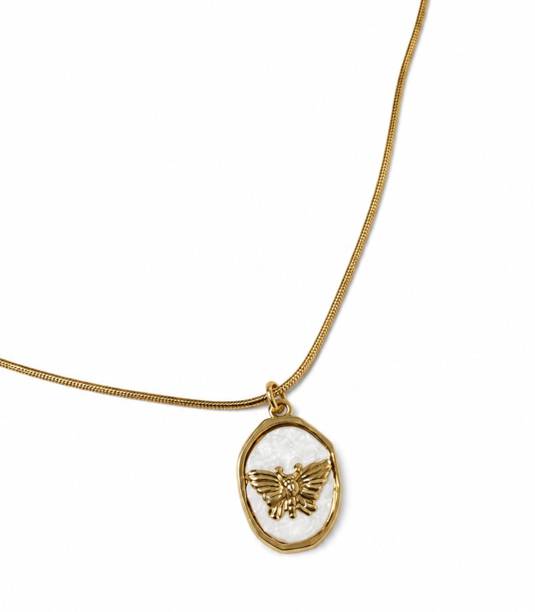 Butterfly charm necklace