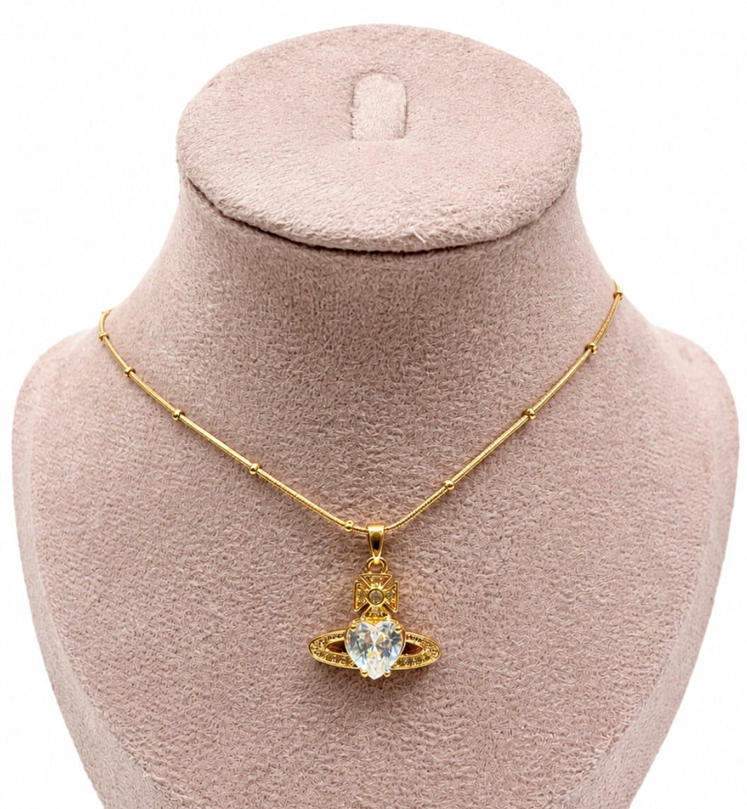 Solar heart necklace