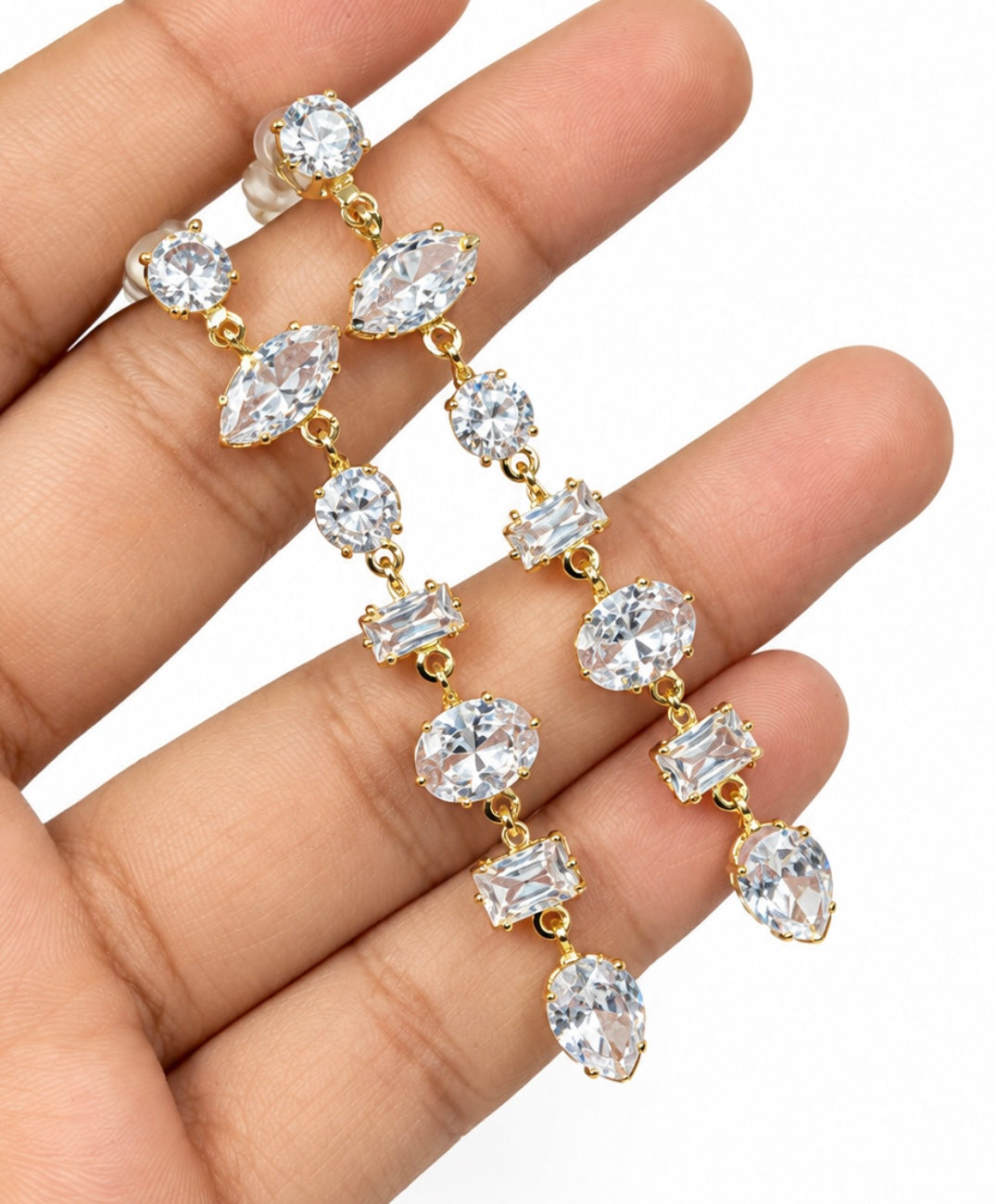 Crystal dangling earring