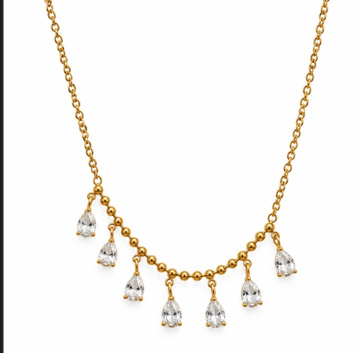 Beaded drop necklace