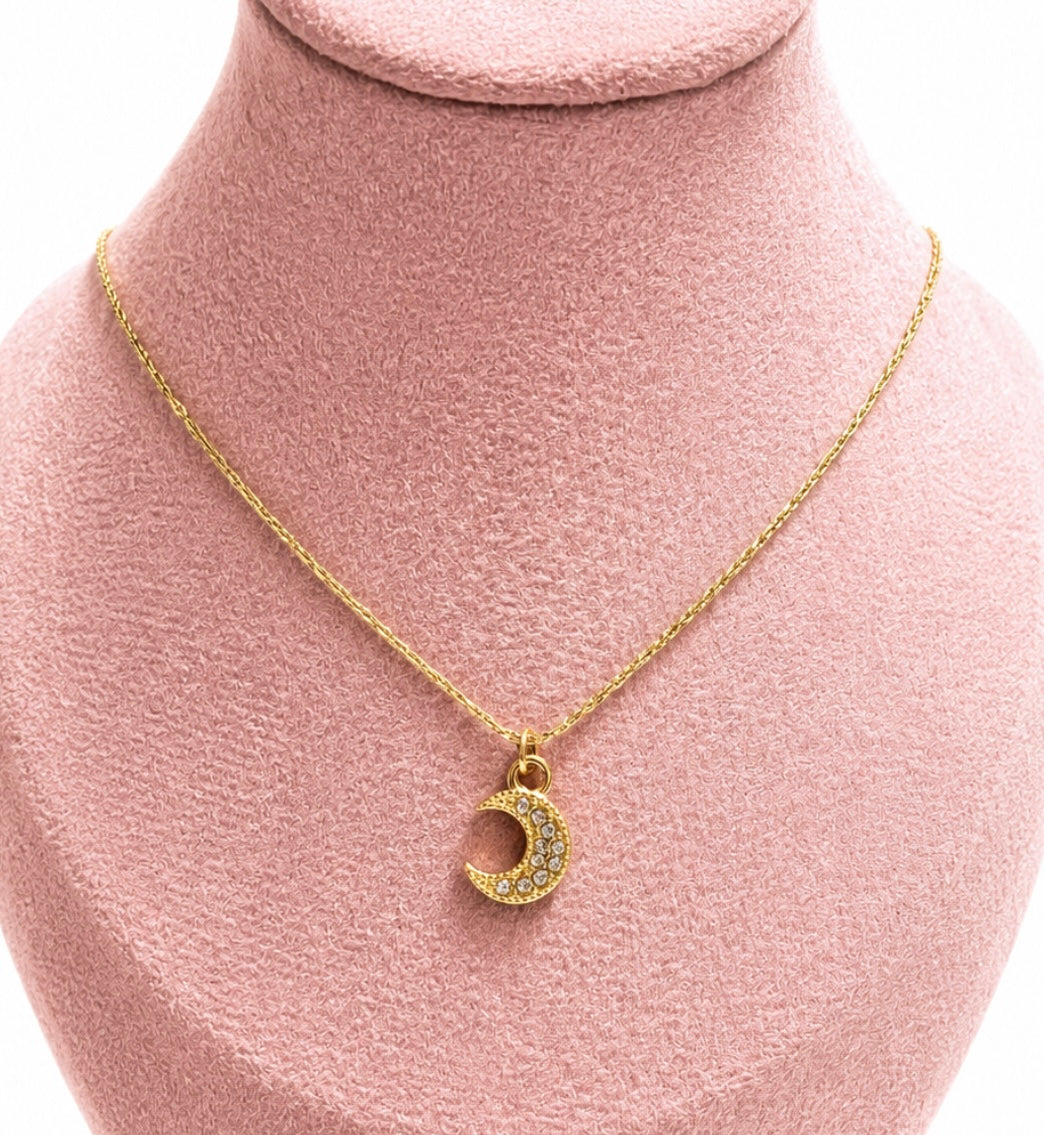 Shiny moon necklace
