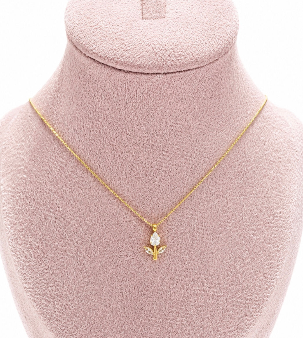 Crystal tulip necklace