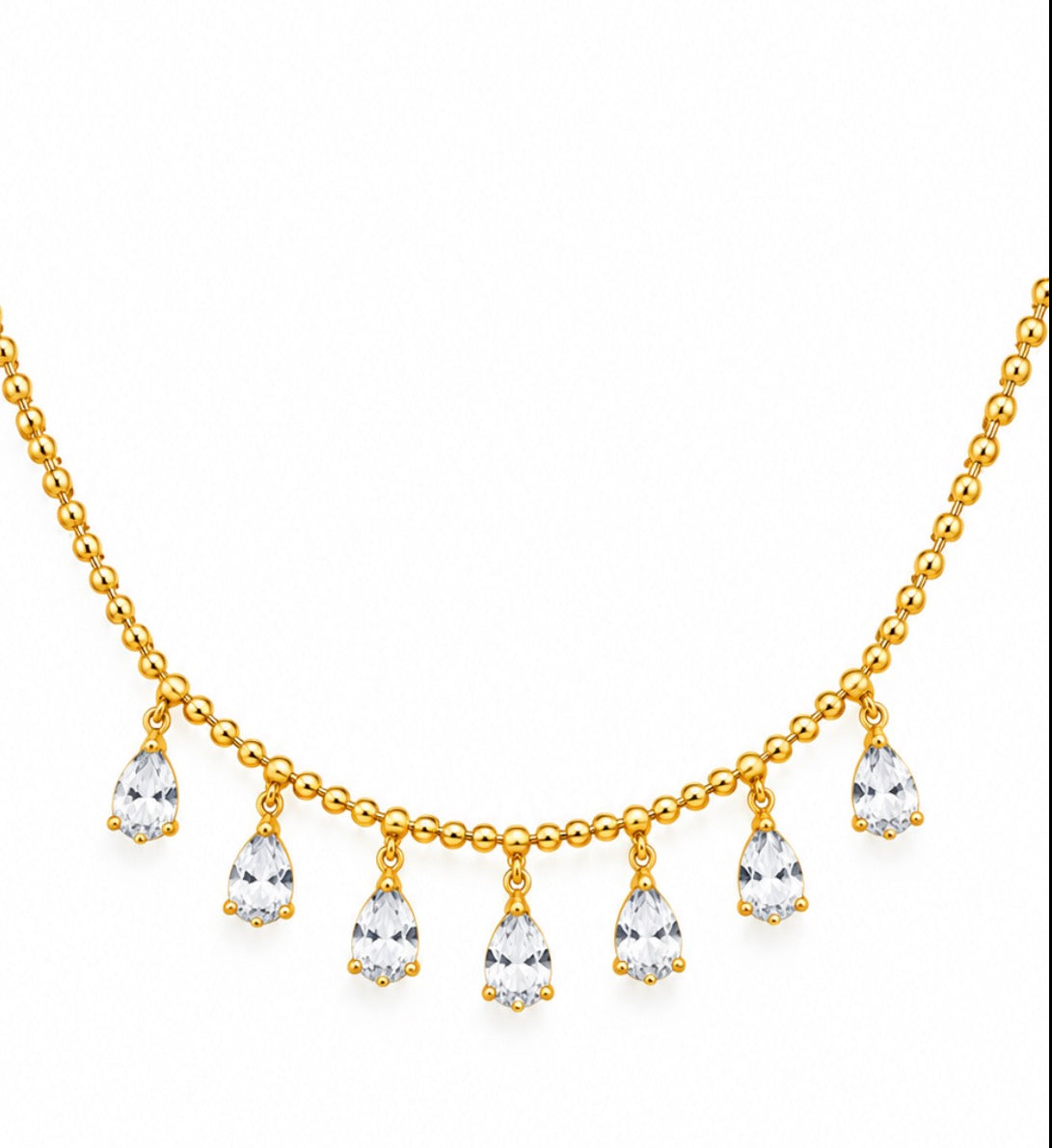 Beaded drop necklace