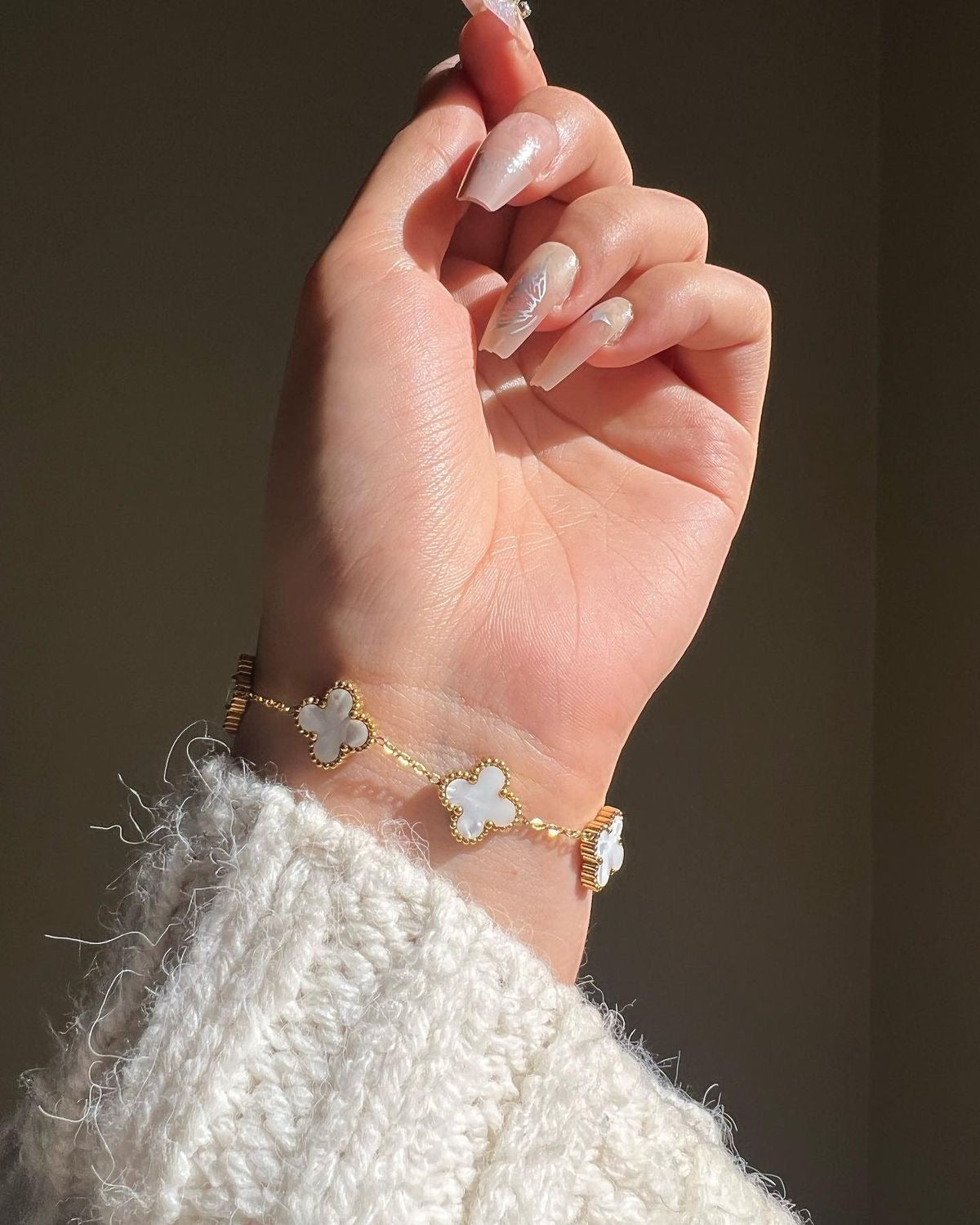 White clover bracelet - GlintHub