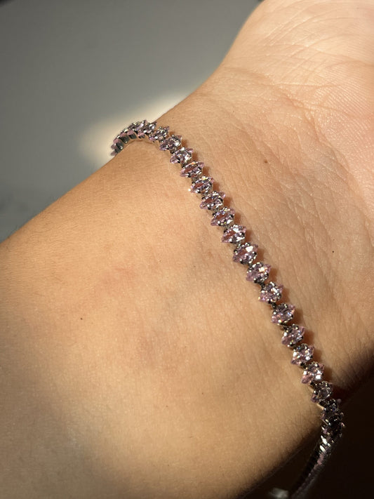 Baby Pink Tennis Bracelet1