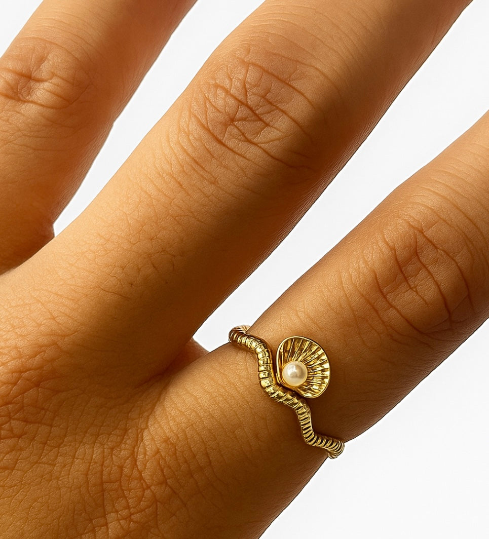 Seashell ring (adjustable) - GlintHub