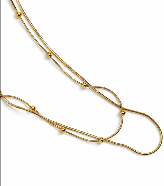 Minimal double layer necklace