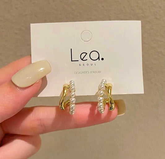 Double layered earring
