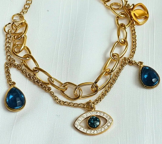 Evil eye charm bracelet