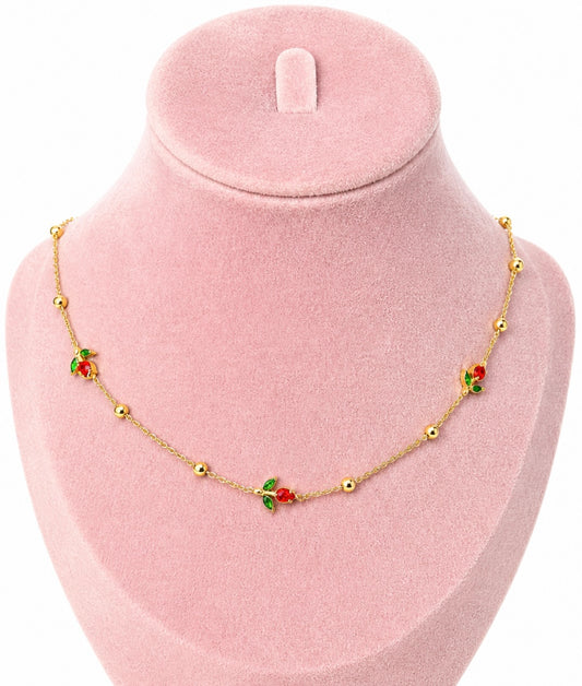 Dianty cherry necklace - GlintHub