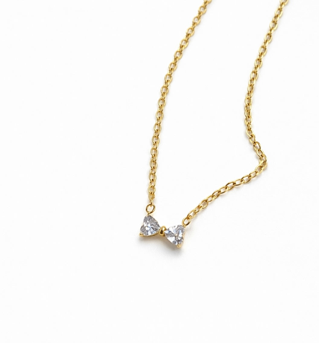 Diamond bow necklace - GlintHub