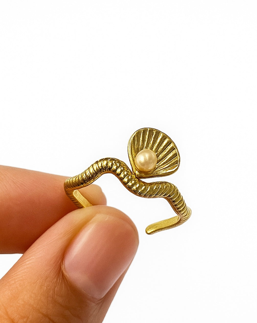 Seashell ring (adjustable) - GlintHub