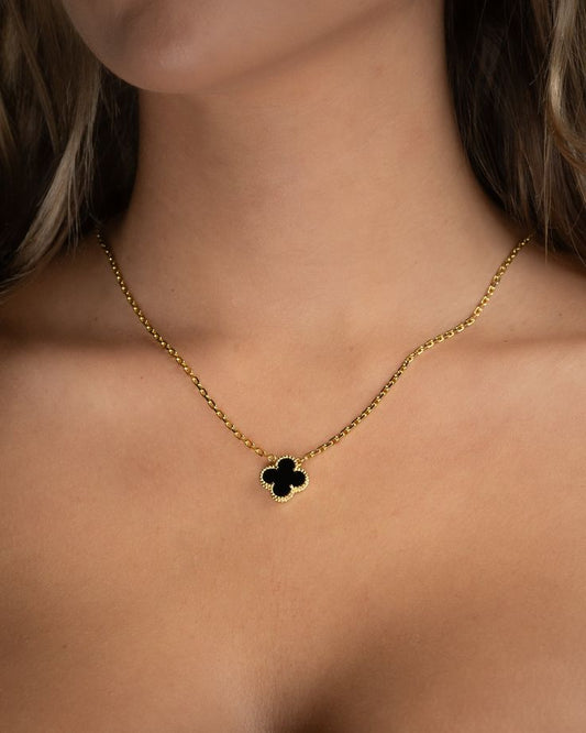 Four Clover Halsband Singel &#8211; Guld _ Guillotiné Gold