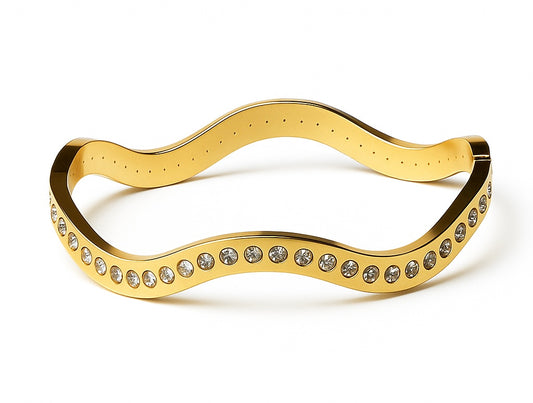 Wavy cuff bracelet - GlintHub