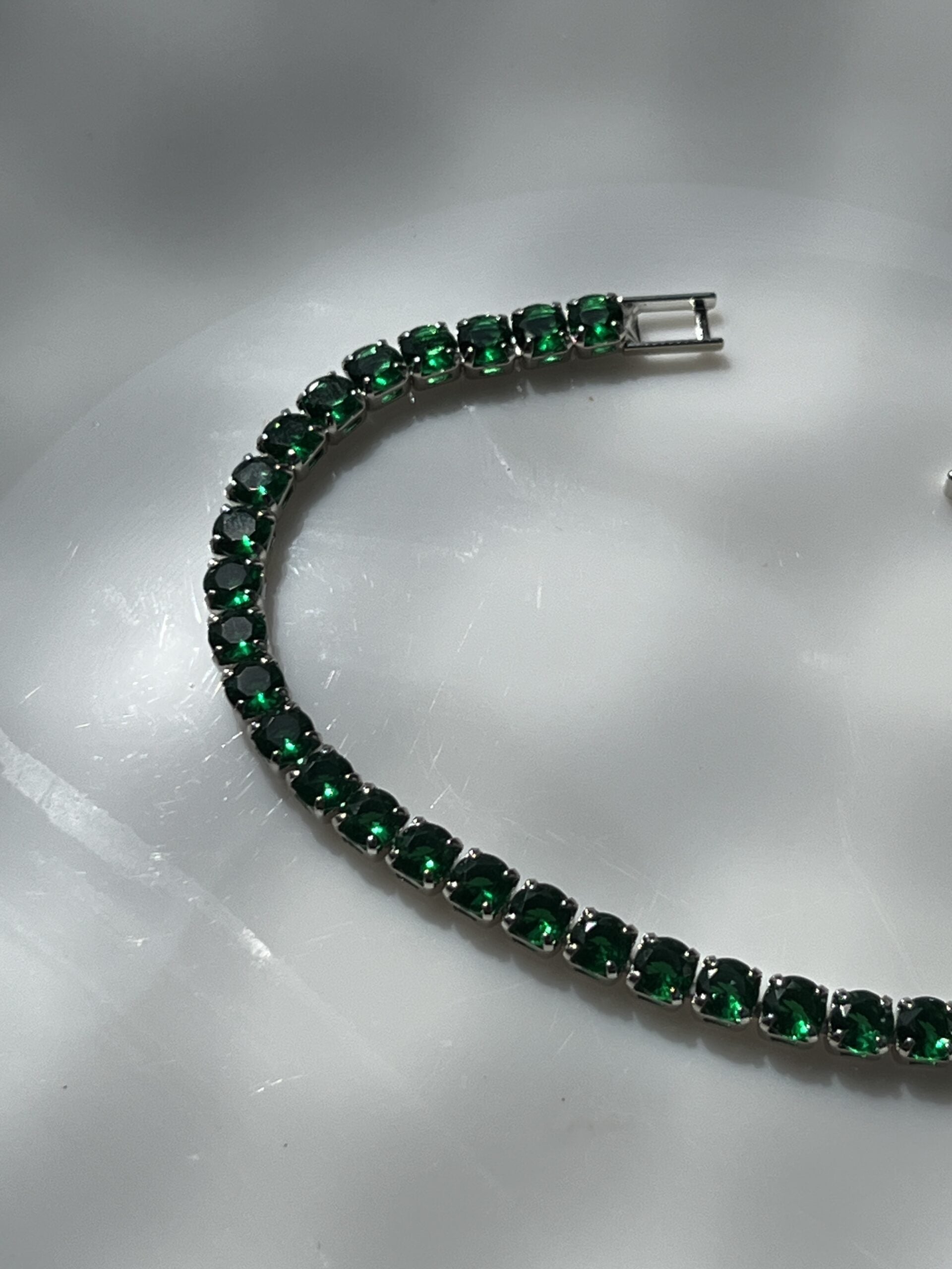 Green Tennis Bracelet1