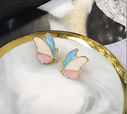butterfly stud earring