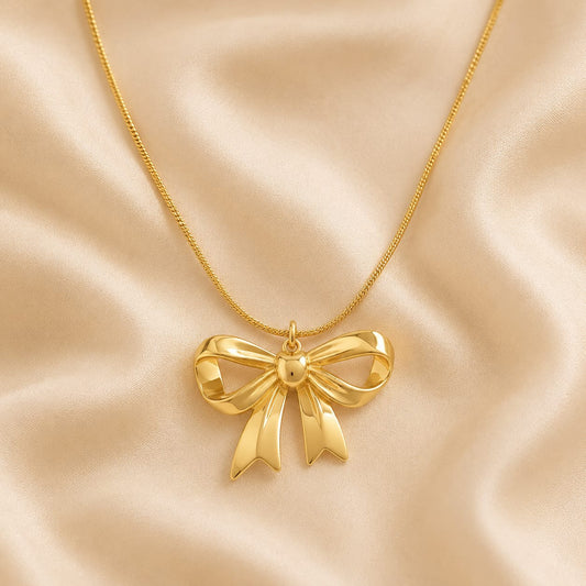 Chunky Bow Necklace - GlintHub