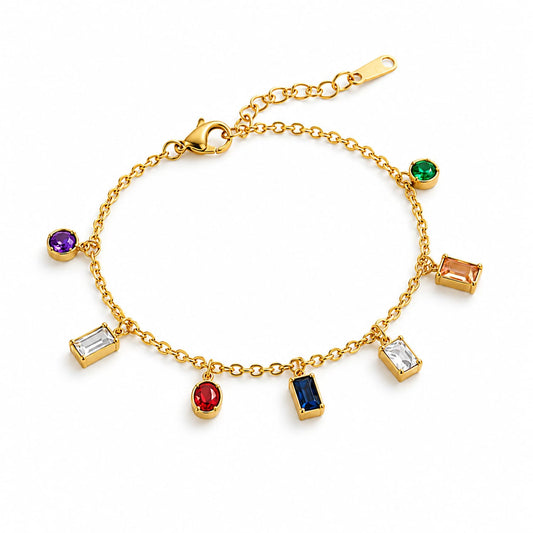 Multi colour zircon bracelet